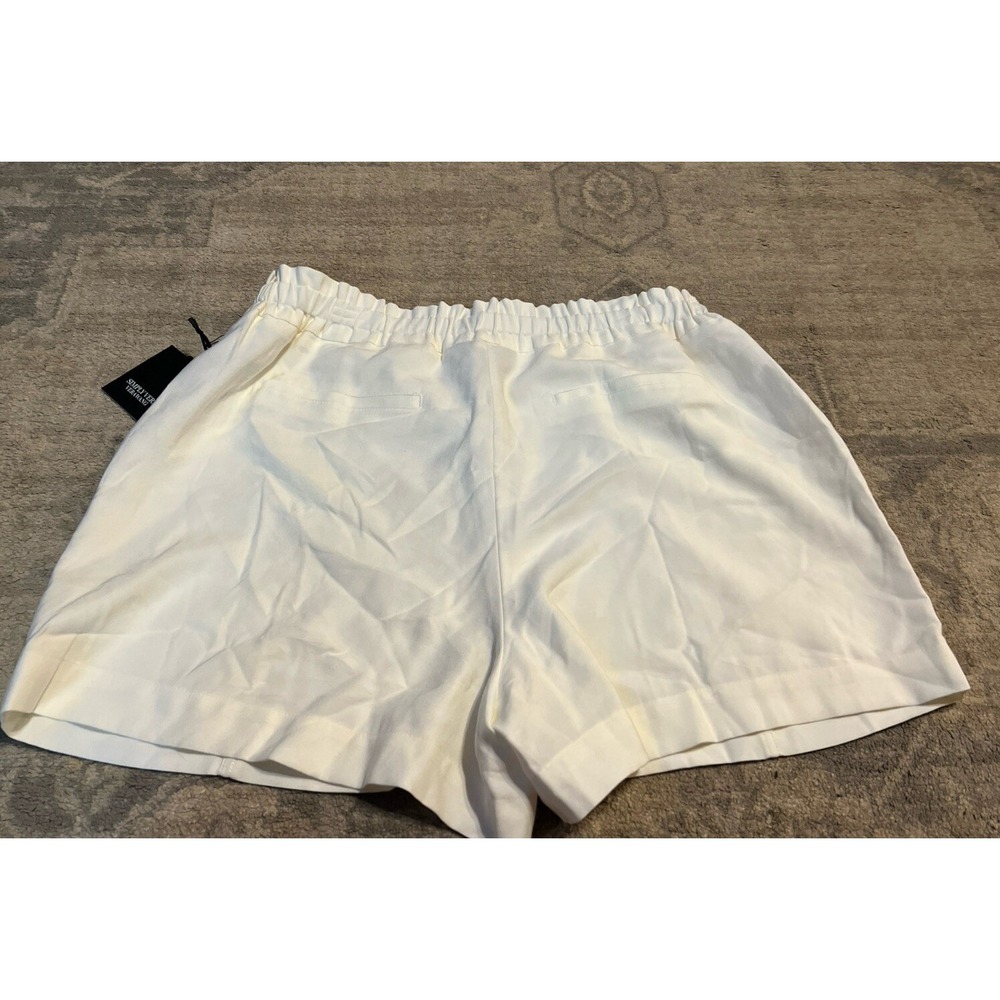 New Simply Vera Off White Cream Pull-on Soft Elastic Shorts Size XL Women's
